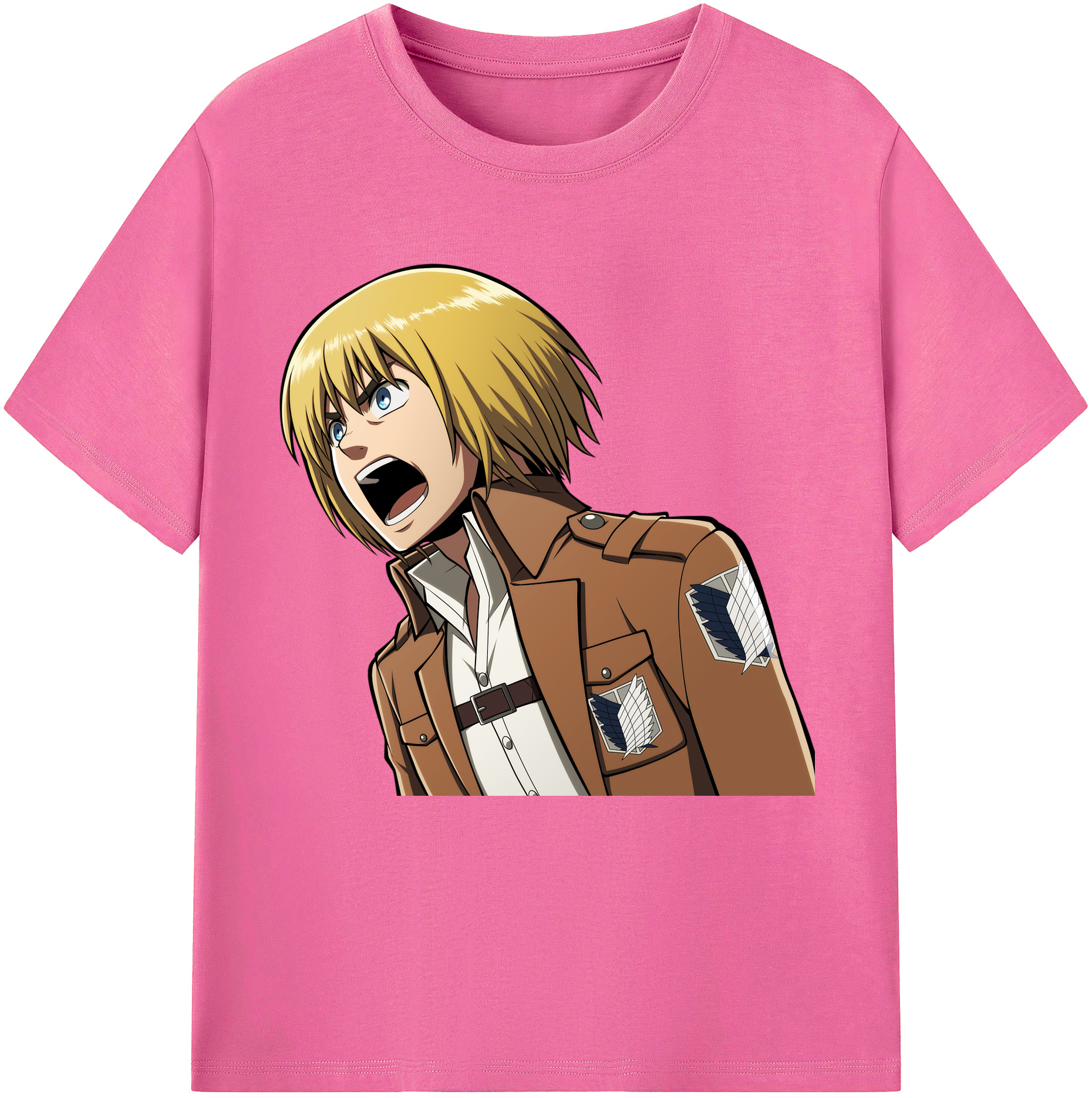（画像用） 進撃の巨人 アルミン·アルレルト Attack on Titan Armin Arlert レディースカジュアルプリントTシャツ（綿100％）